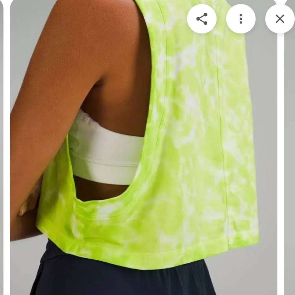 NWT All Yours Cropped Cotton Tank Tie Die - Picture 5 of 8